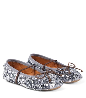 Paillettes metallic ballet flats | PèPè