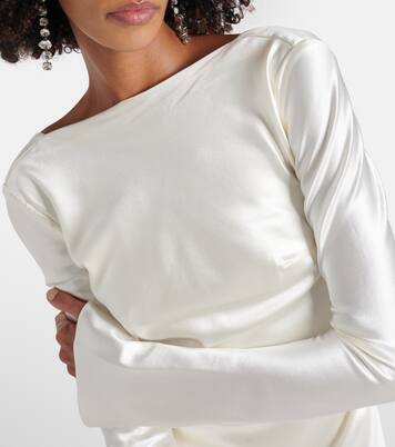 Bridal Simone wool and silk satin gown | Danielle Frankel