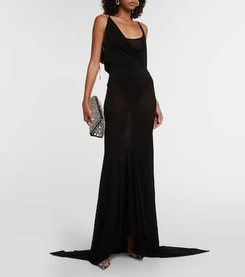 Semi-sheer jersey gown  | The Attico