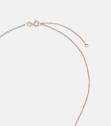 Framed Mosaic 10kt yellow gold necklace with diamonds  | Stone and Strand