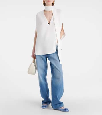 Ballerines Rockstud en satin | Valentino Garavani