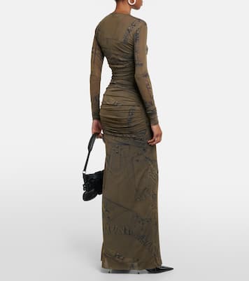 Bedrucktes Maxikleid aus Jersey | Blumarine