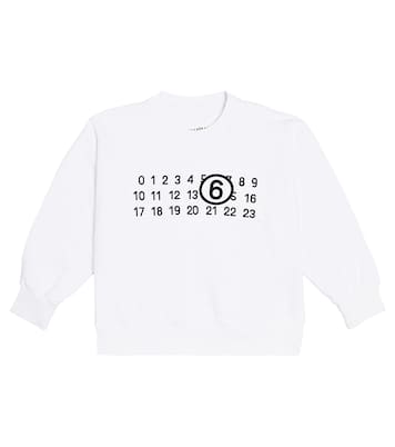 Logo cotton jersey sweatshirt  | MM6 Maison Margiela Kids