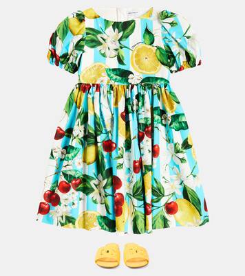 Printed cotton dress | Dolce&Gabbana Kids