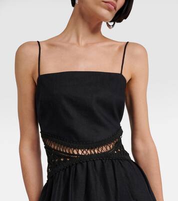 Robe midi Malena en lin mélangé | Simkhai