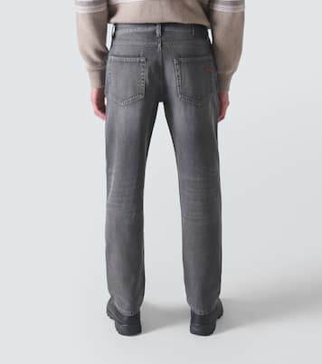 Roccia褪色直筒牛仔裤 | Zegna