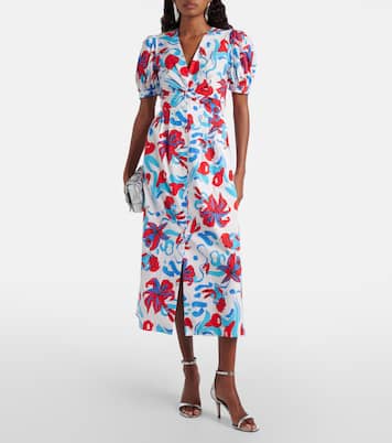 Robe midi Heather en coton mélangé | Diane von Furstenberg