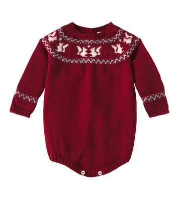 Baby Fair Isle wool bodysuit | La Coqueta