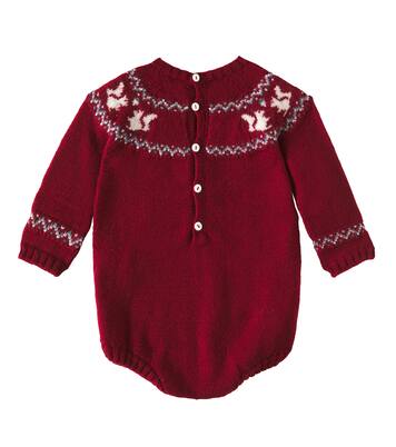 Baby Fair Isle wool bodysuit | La Coqueta