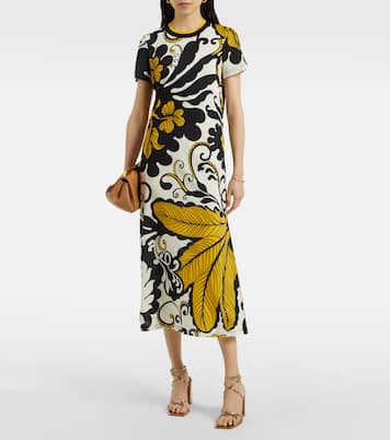 Abito midi Meditation in cotone con stampa | La DoubleJ