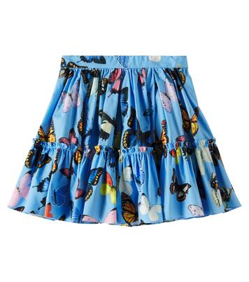 Ruffled printed cotton poplin skirt | Dolce&Gabbana Kids