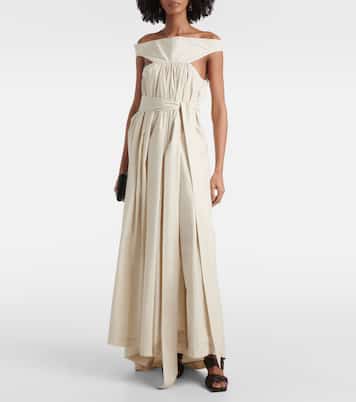 Abito lungo Chalice in popeline di cotone | Rick Owens