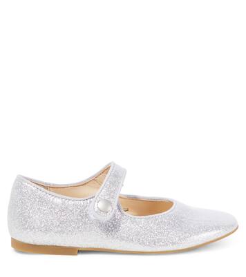 Daisy Baby metallic leather slides | Pom d'Api