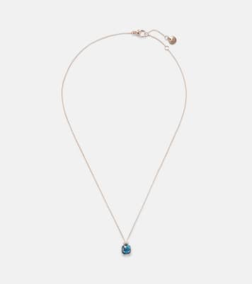 Nudo Mini 18kt rose gold (750/1000) necklace with topaz and diamonds | Pomellato