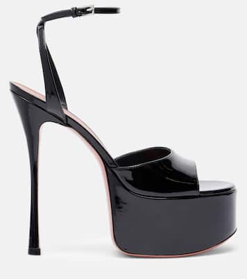 Aya 155 patent leather platform sandals | Amina Muaddi