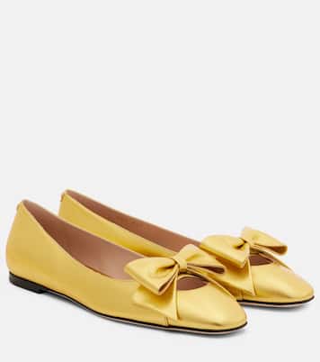 Bailarinas Bowow de piel metalizada | Valentino Garavani