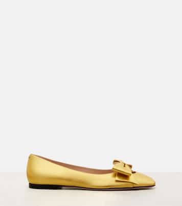 Bailarinas Bowow de piel metalizada | Valentino Garavani