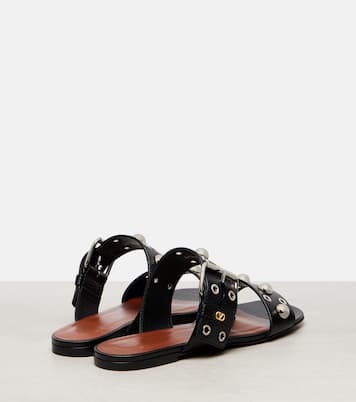Verzierte Sandalen Nellcôte aus Leder | Valentino Garavani