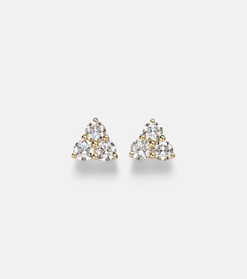 Boucles d'oreilles Trillion Medium en or 18 ct et diamants | Anita Ko