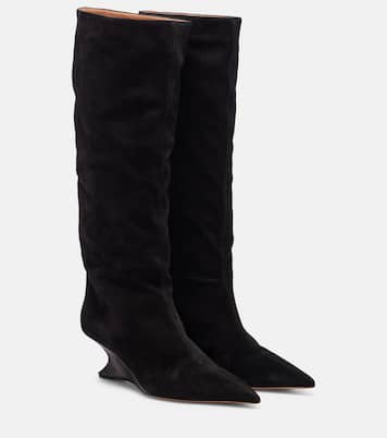 Nina 50 suede knee-high boots | Paris Texas