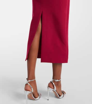 Vestido midi de crepé con cinturón | Roland Mouret