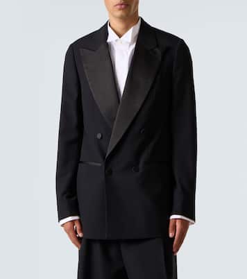 Double-breasted wool and silk suit jacket | Dries Van Noten