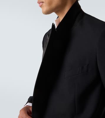 Double-breasted wool and silk suit jacket | Dries Van Noten