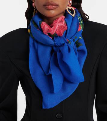 Floral wool scarf | Magda Butrym