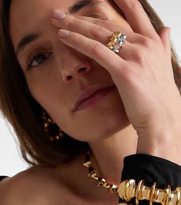 Ring Double Murphy, 10kt vergoldet und rhodiniert | Jennifer Fisher