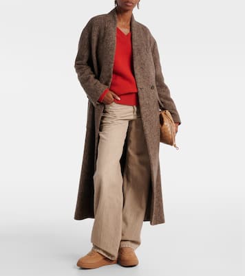  Diamond Maxi shearling-trimmed suede sneakers | Jimmy Choo