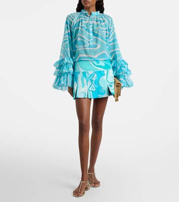 Marmo 러플 코튼 블라우스 | Pucci