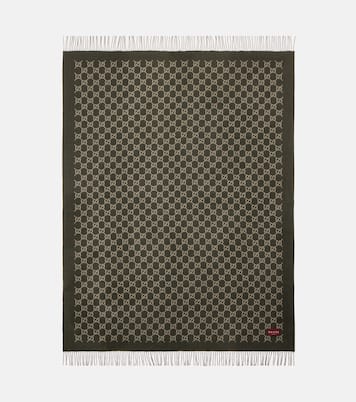 GG reversible wool and cashmere blanket | Gucci