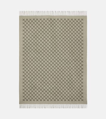 GG reversible wool and cashmere blanket | Gucci