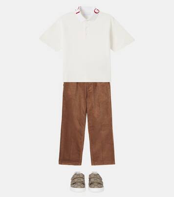Cotton-blend piqué polo shirt | Gucci Kids