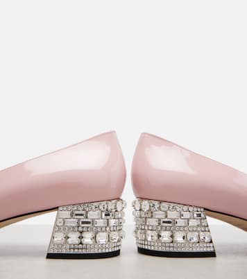 Pumps Elisa 45 aus Lackleder mit Kristallen | Jimmy Choo