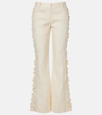 Pantalon évasé Awaken brodé en lin | Zimmermann