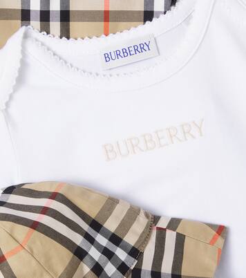 Bébé – Set robe, body, et chapeau bob | Burberry Kids