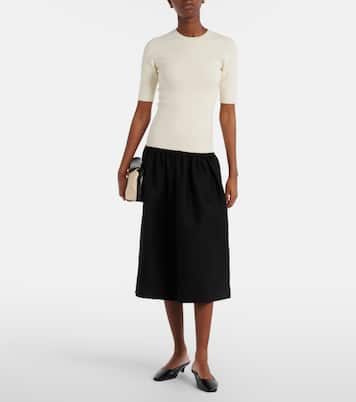 Midikleid aus Wolle und Seide | Toteme