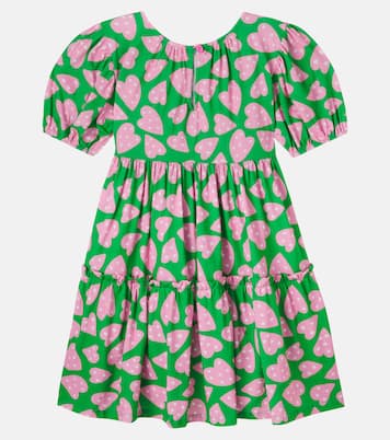 Bedrucktes Kleid Malha Corazones aus Baumwolle | Fábula