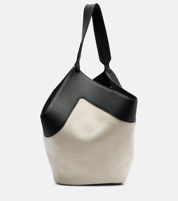 Borsa Lotus Medium in canvas con pelle | Khaite