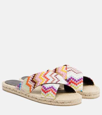 Harlow Zigzag lamé espadrille sandals | Missoni