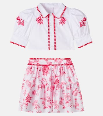 Cotton shirt and skirt set | Patachou