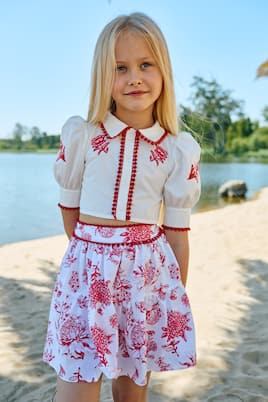 Cotton shirt and skirt set | Patachou