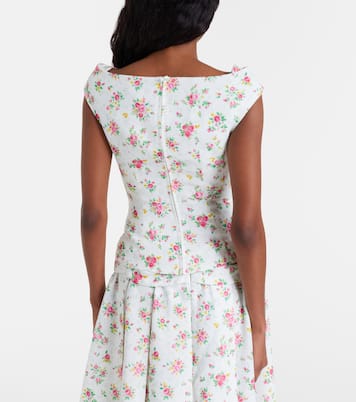Bow-detail floral top | Shushu/Tong