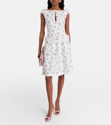 Bow-detail floral top | Shushu/Tong