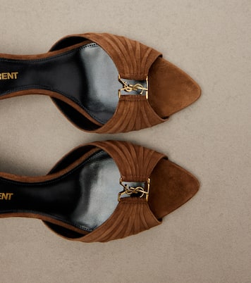 Mules Babylone Cassandre en daim | Saint Laurent