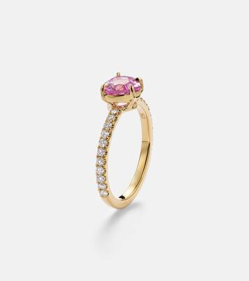 خاتم من الذهب عيار 18 قيراط مرصّع بالياقوت والألماس  | Anita Ko