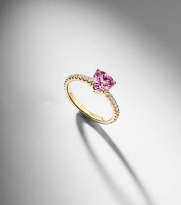 خاتم من الذهب عيار 18 قيراط مرصّع بالياقوت والألماس  | Anita Ko