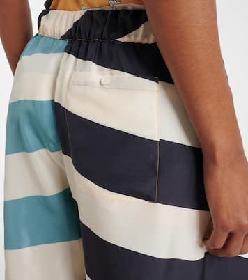 印花真丝阔腿裤 | Loewe