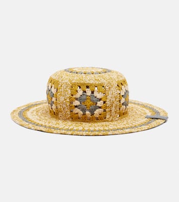 Paula's Ibiza crochet raffia bucket hat | Loewe